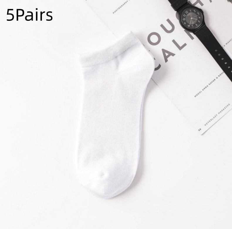 Solid Color Breathable Ankle Socks
