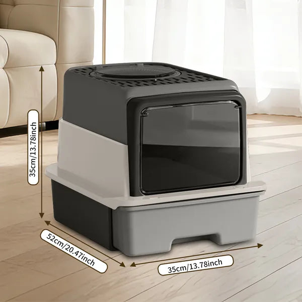 2026 Top-Rated Cat Litter Box, Pull-Out Drawer, No Scoop Needed, Fits Modern Home Decor