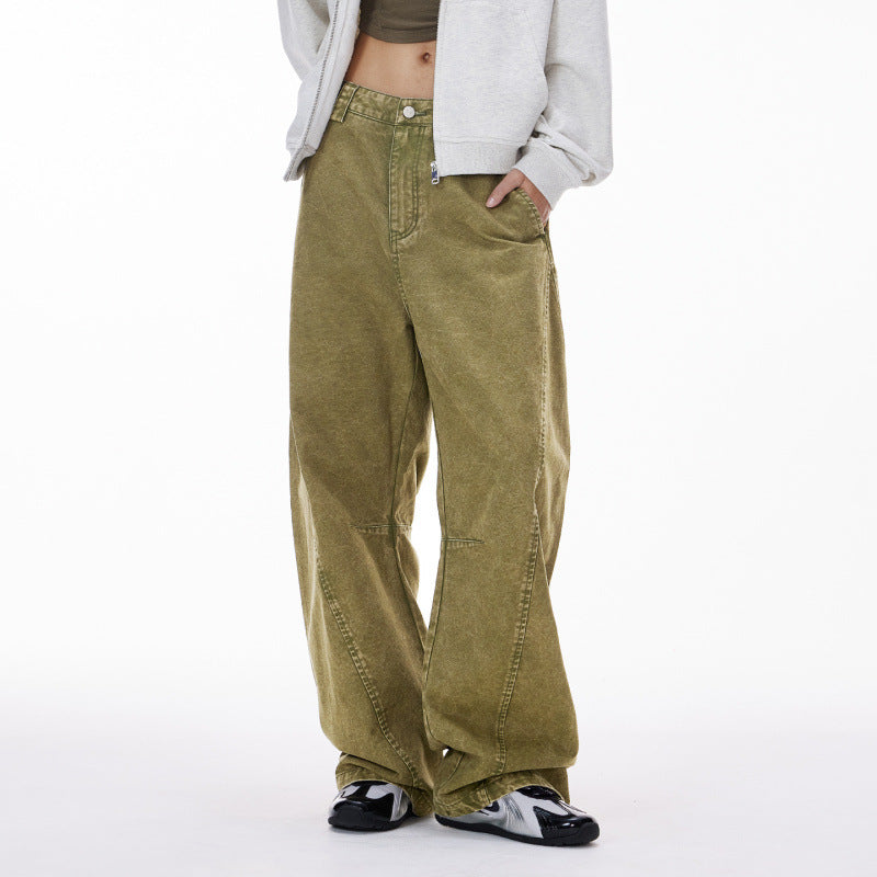 New Autumn Mens Retro Distressed, Deconstructed Casual Pants