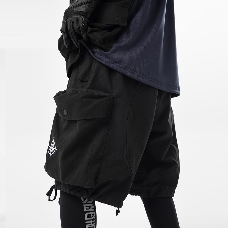 Mens Loose-fitting Casual Function Wind Three-dimensional Work Shorts