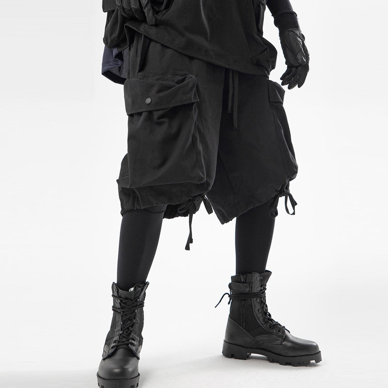 Mens Loose-fitting Casual Function Wind Three-dimensional Work Shorts