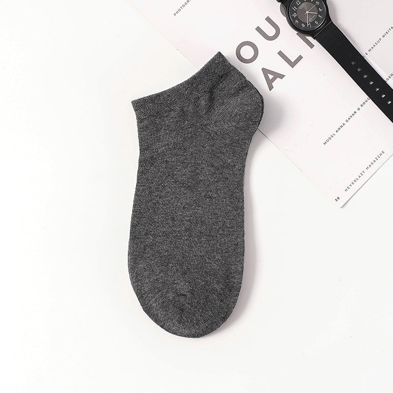 Solid Color Breathable Ankle Socks