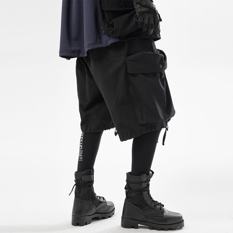 Mens Loose-fitting Casual Function Wind Three-dimensional Work Shorts