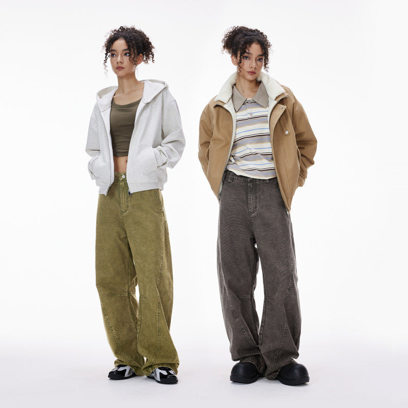 New Autumn Mens Retro Distressed, Deconstructed Casual Pants